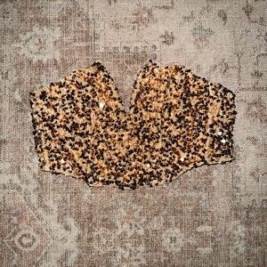 Urban Outfitters Out From Under Gold Sequin Corset